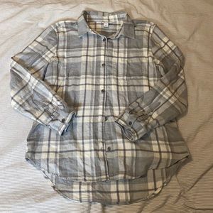 Grey and White Flannel, size Large